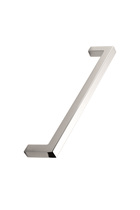 Furnipart - Square 10 Zamac - greb i zink blank krom CC128mm L138mm B10mm H32mm